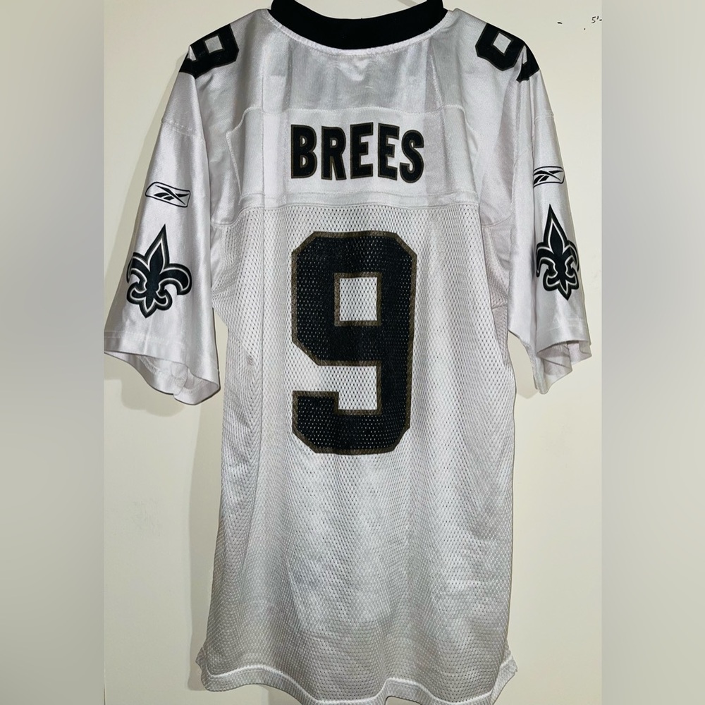 NFL Drew Brees New Orleans Saints White & Black Game Jersey